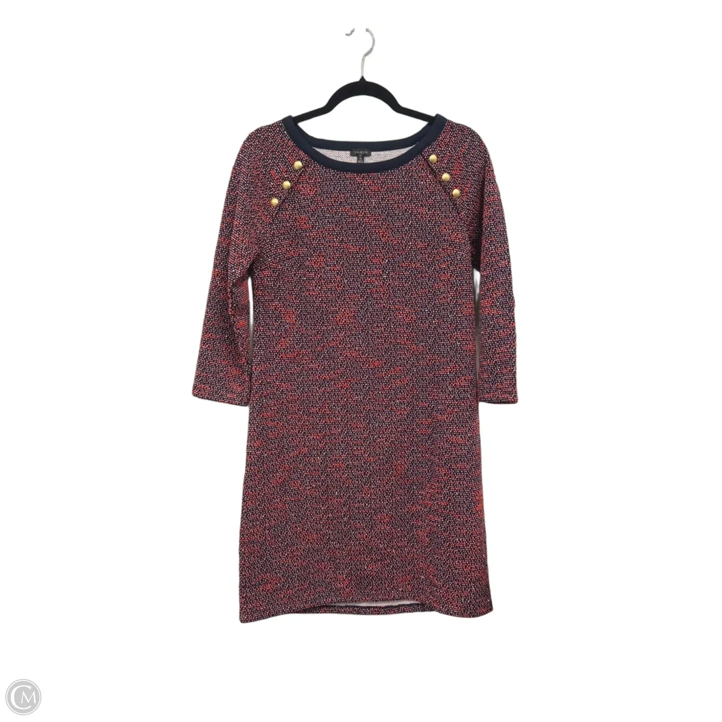 Dress Casual Midi By Talbots In Blue & Red, Size: S