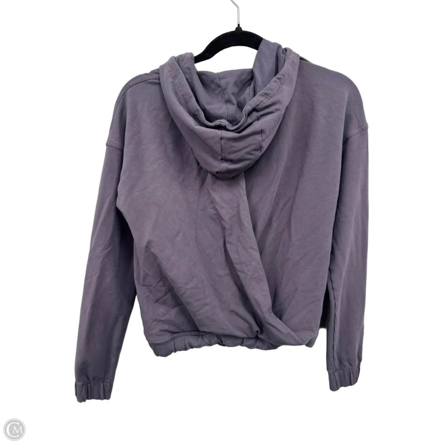 Athletic Sweatshirt Hoodie By Lululemon In Grey, Size: 4