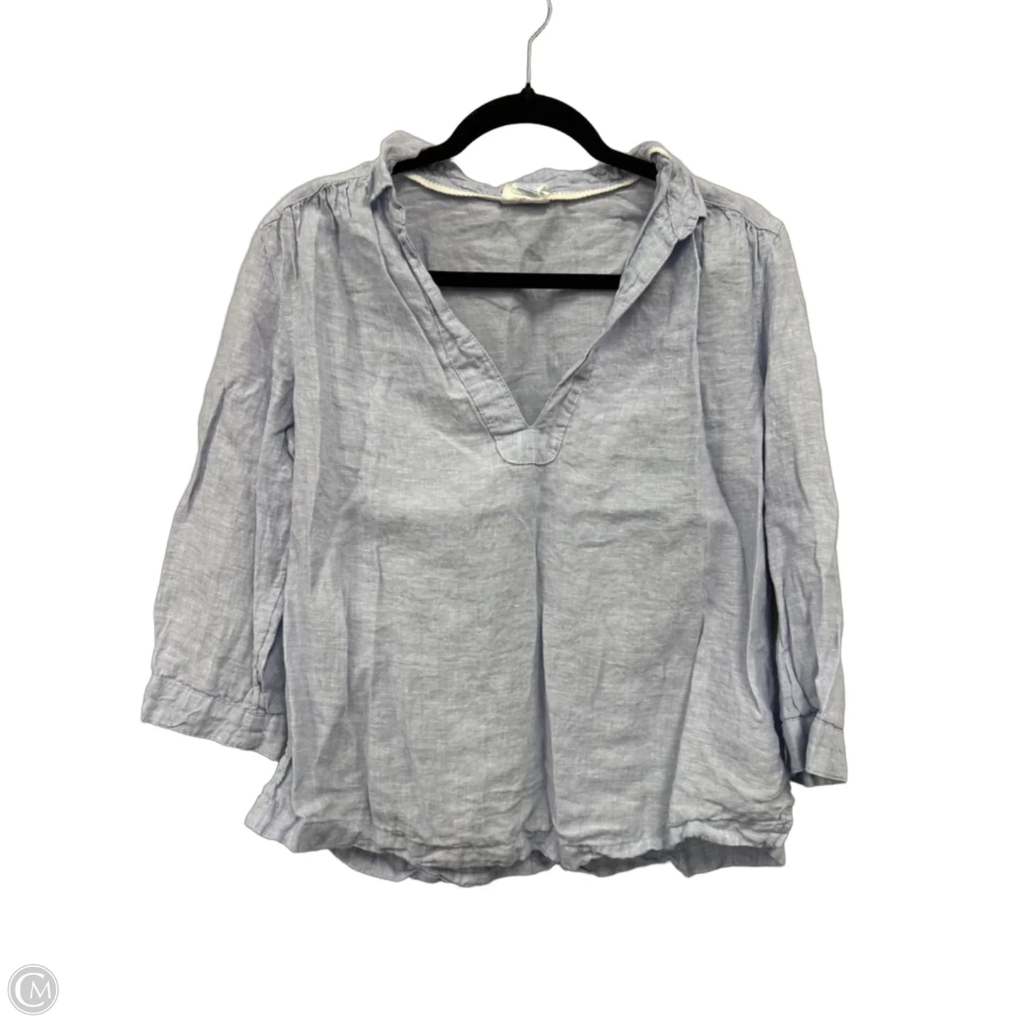 Blouse 3/4 Sleeve By Sigrid Olsen In Blue, Size: L