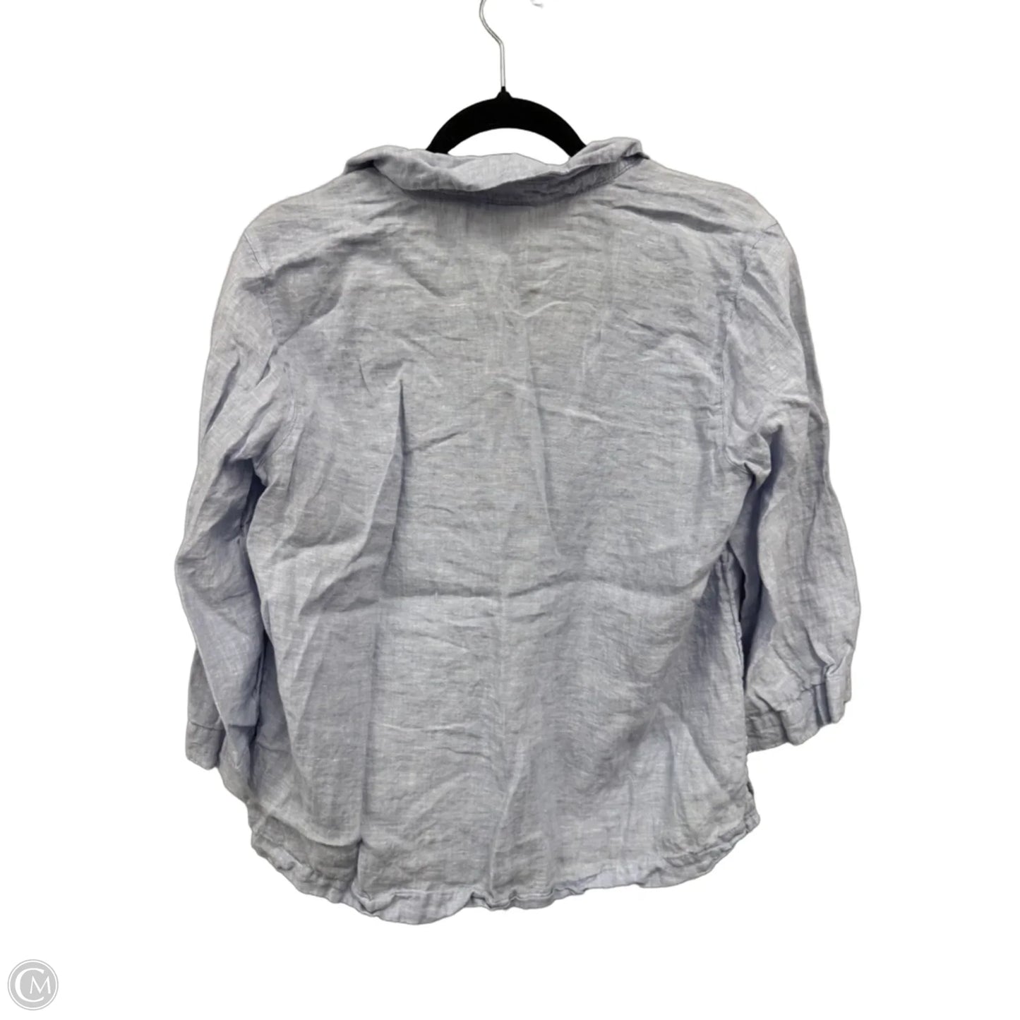 Blouse 3/4 Sleeve By Sigrid Olsen In Blue, Size: L