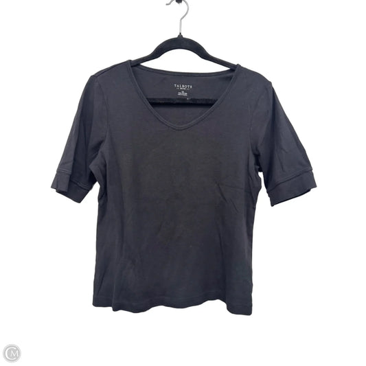 Top Short Sleeve Basic By Talbots In Black, Size: Lp
