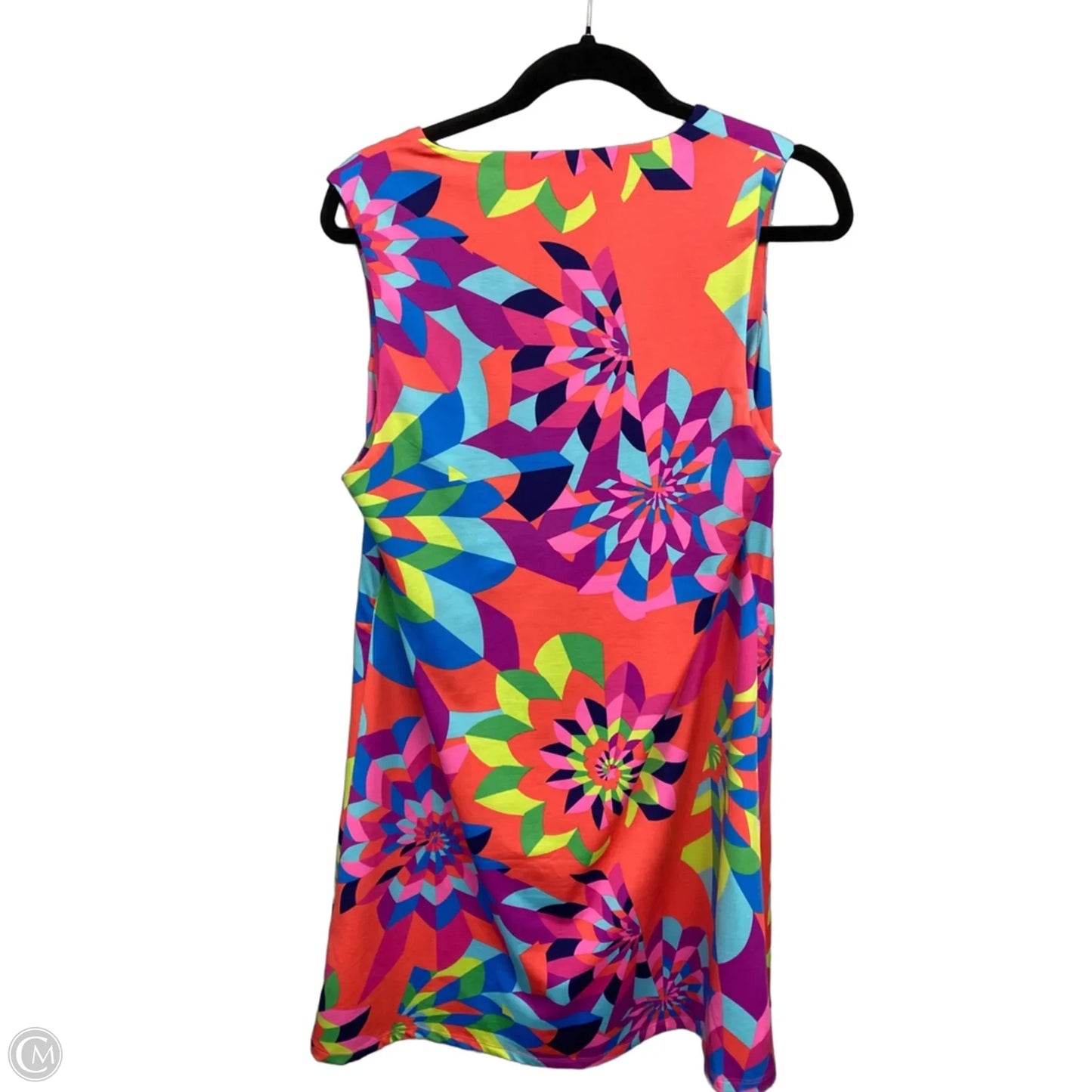Dress Casual Short By Julie Brown In Orange & Purple, Size: L