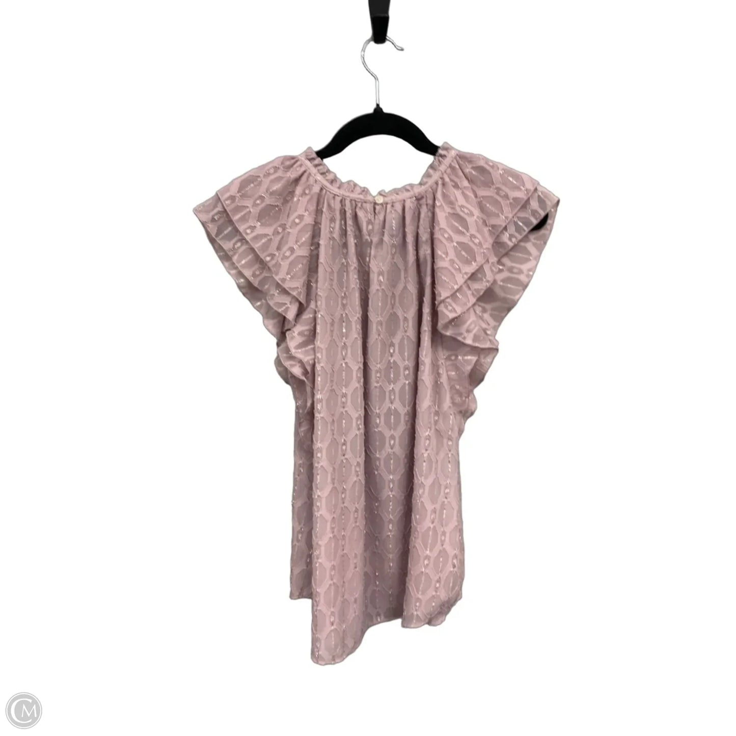 Blouse Short Sleeve By Loft In Purple, Size: M