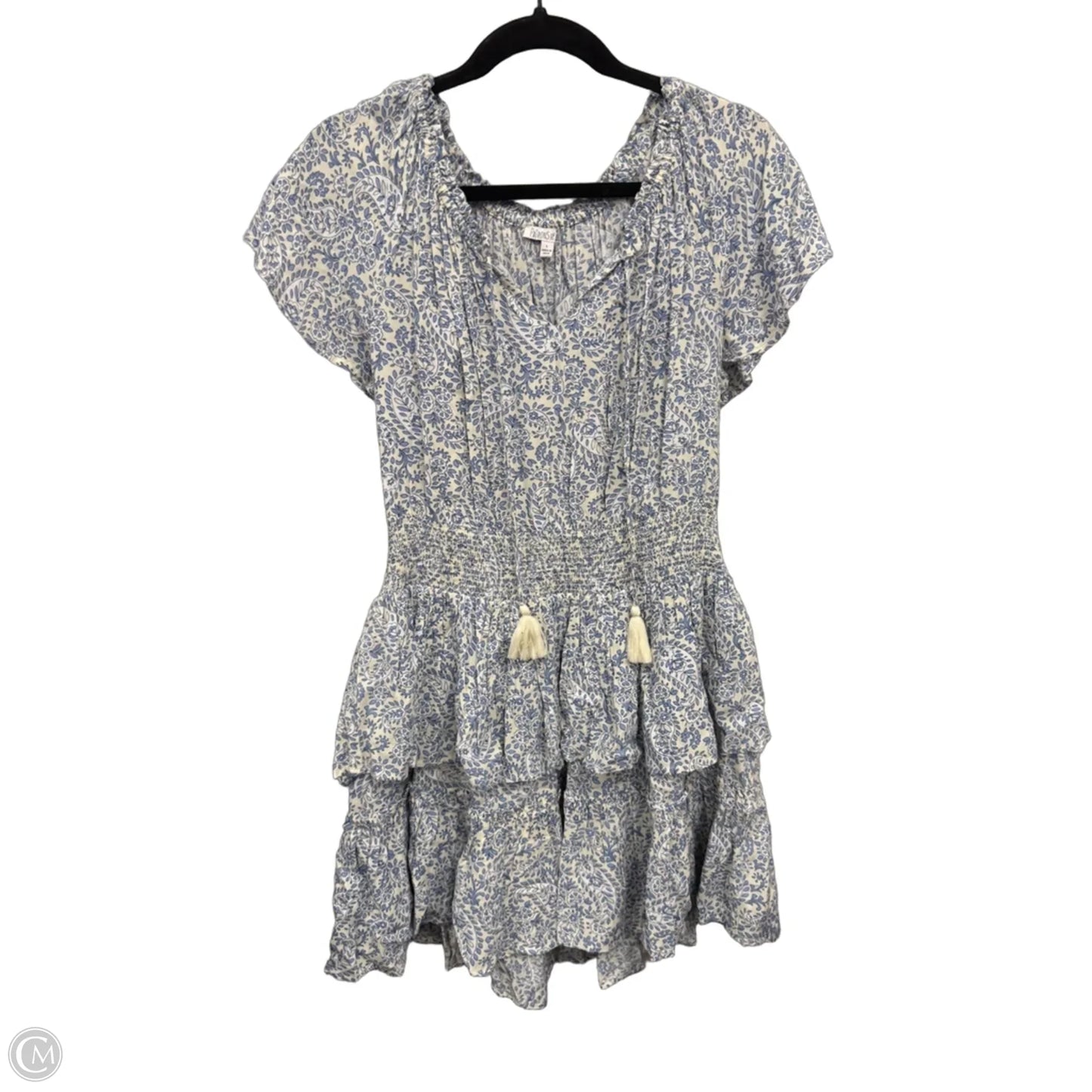 Dress Casual Short By Patrons Of Peace In Blue & White, Size: L