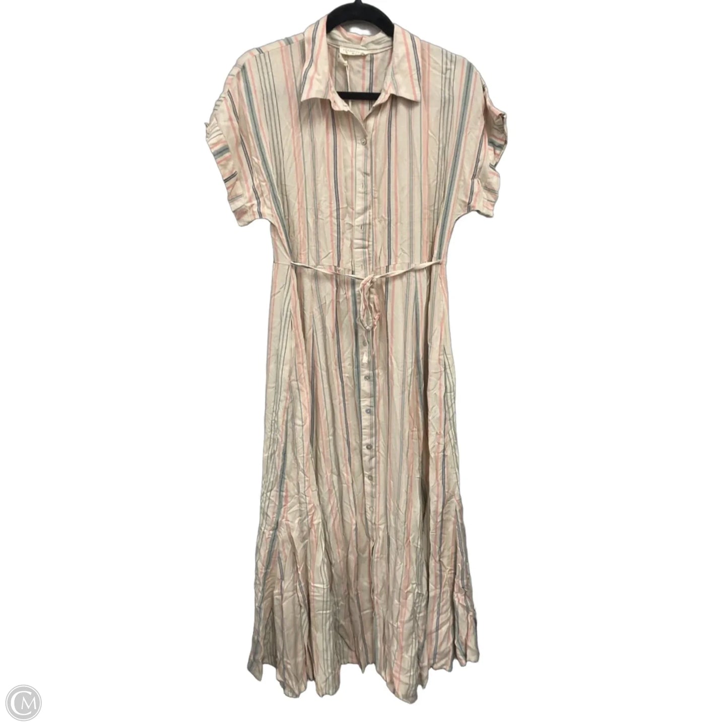 Dress Casual Maxi By Lovestitch In Cream & Green, Size: M