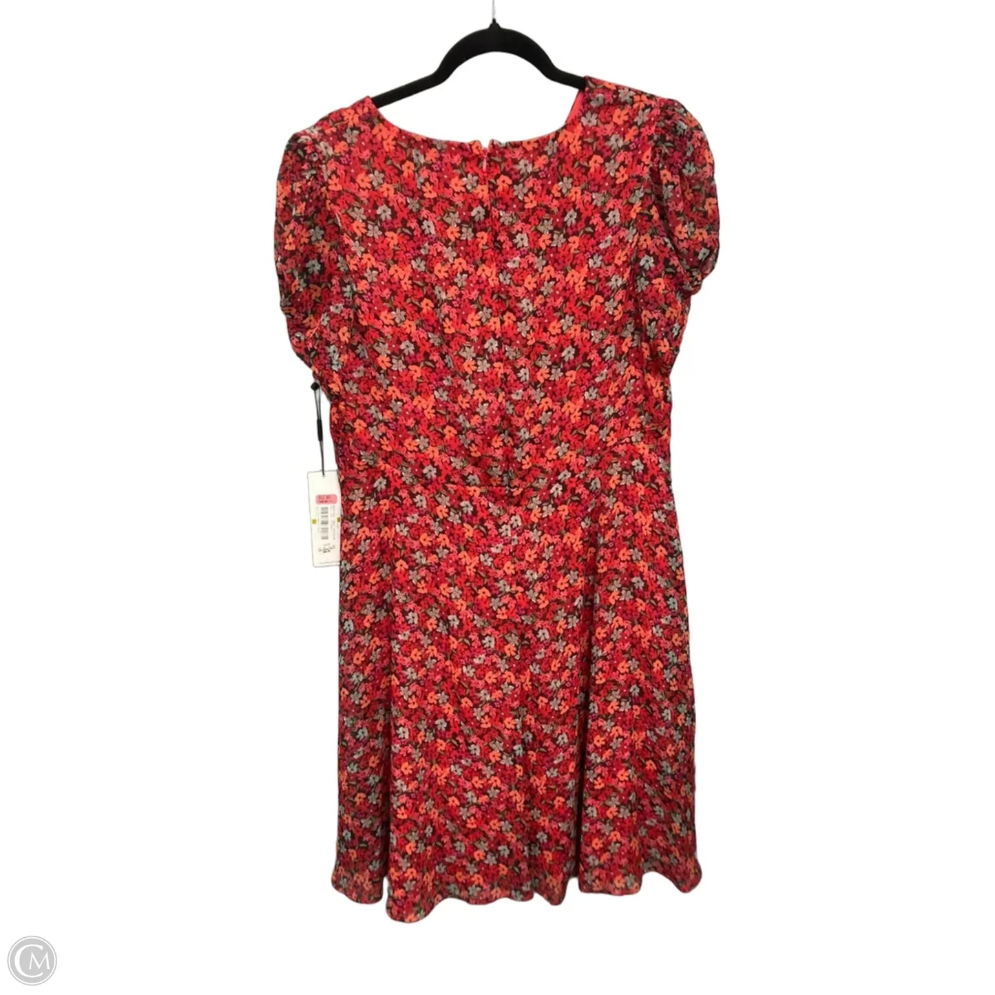 Dress Casual Short By Calvin Klein In Orange & Red, Size: 14