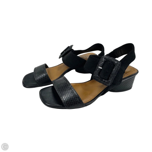 Sandals Heels Block By Donald Pliner In Black, Size: 8