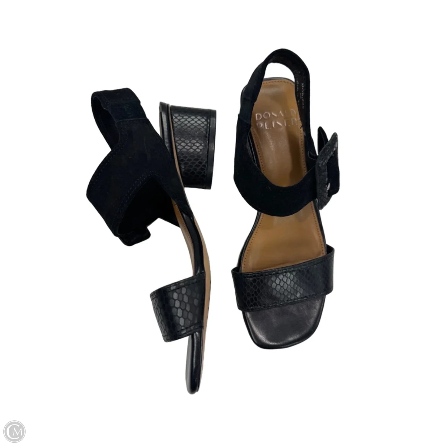 Sandals Heels Block By Donald Pliner In Black, Size: 8