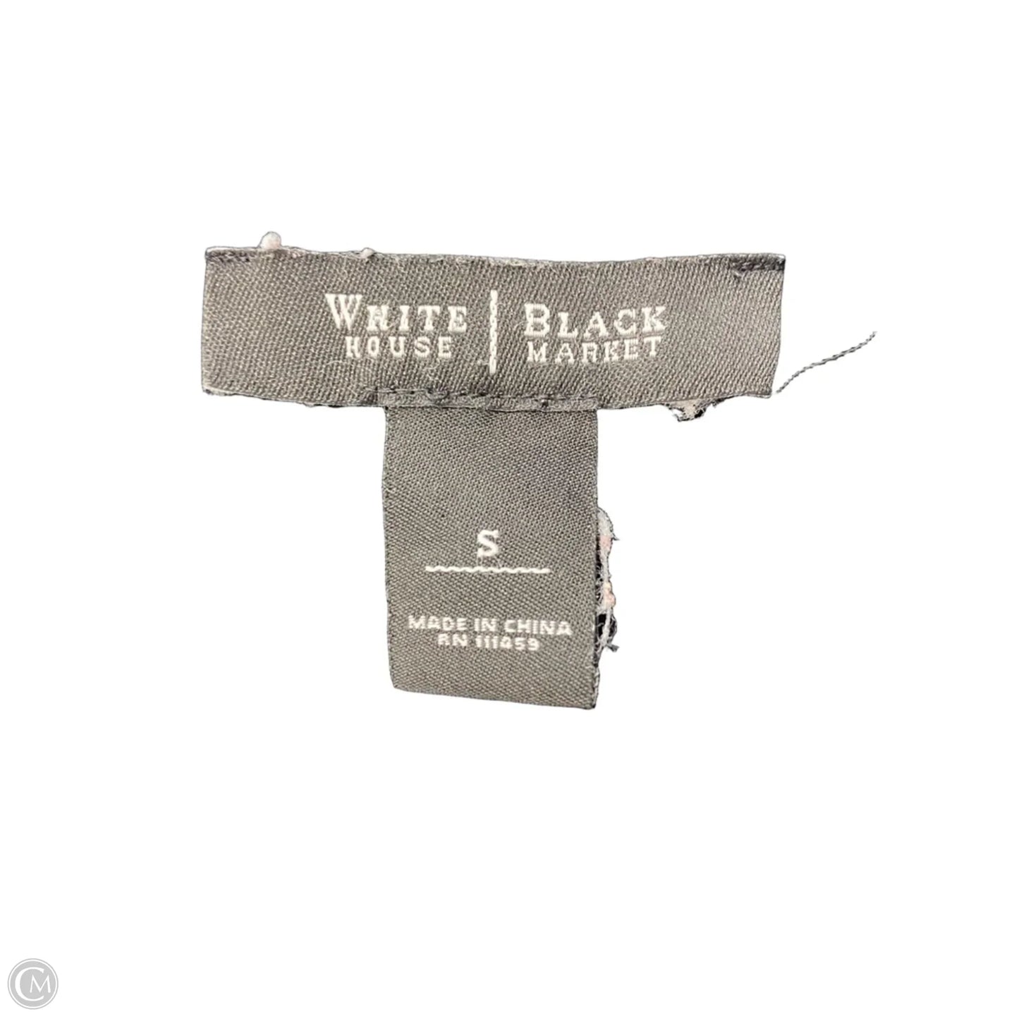 Top Short Sleeve By White House Black Market In Black & White, Size: S