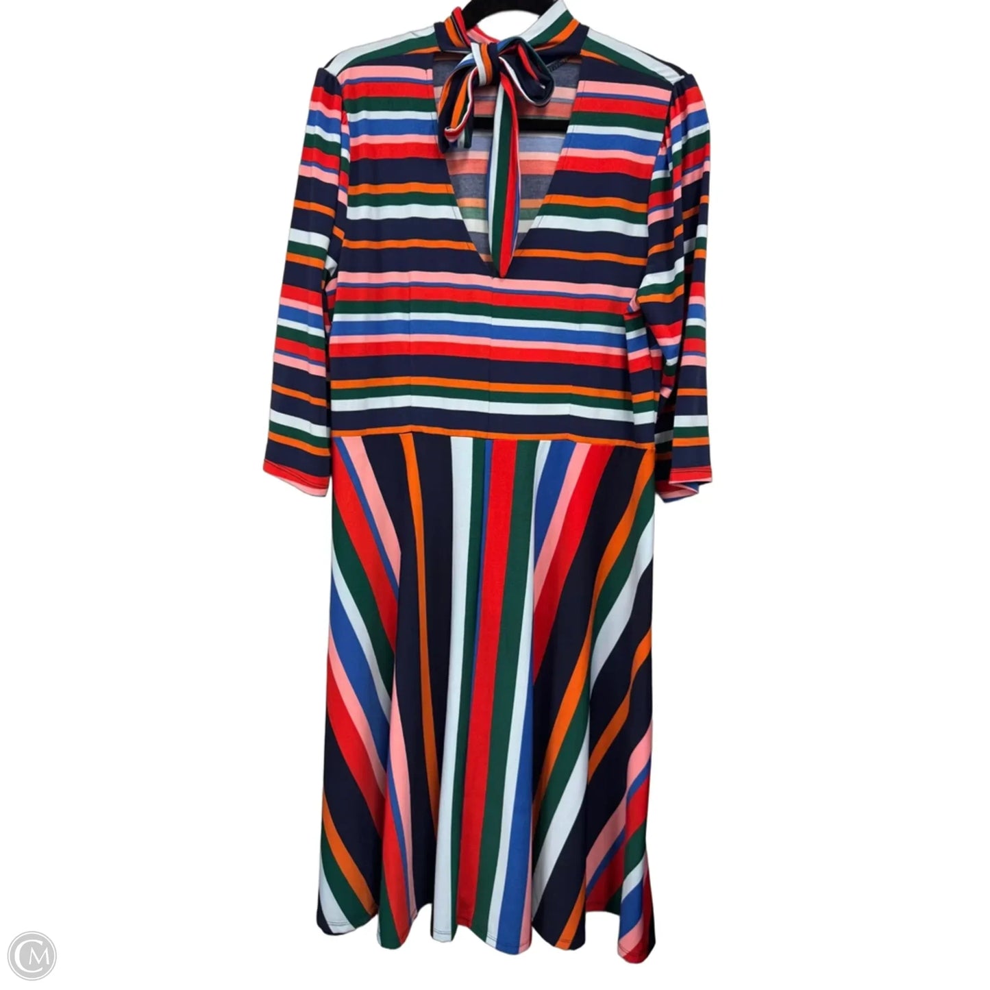 Dress Casual Maxi By Eloquii In Blue & Red, Size: 16