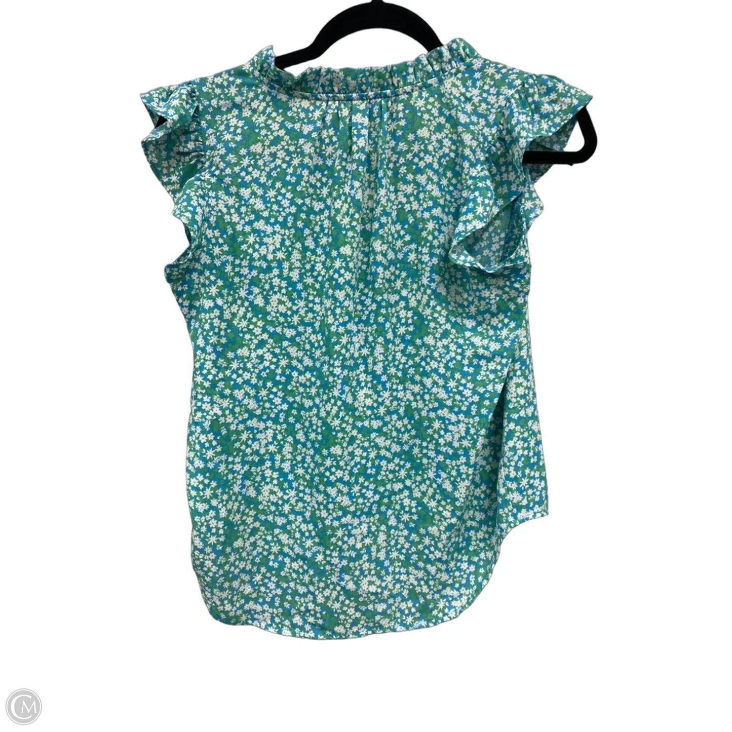 Blouse Sleeveless By Loft In Blue & Green, Size: Xsp