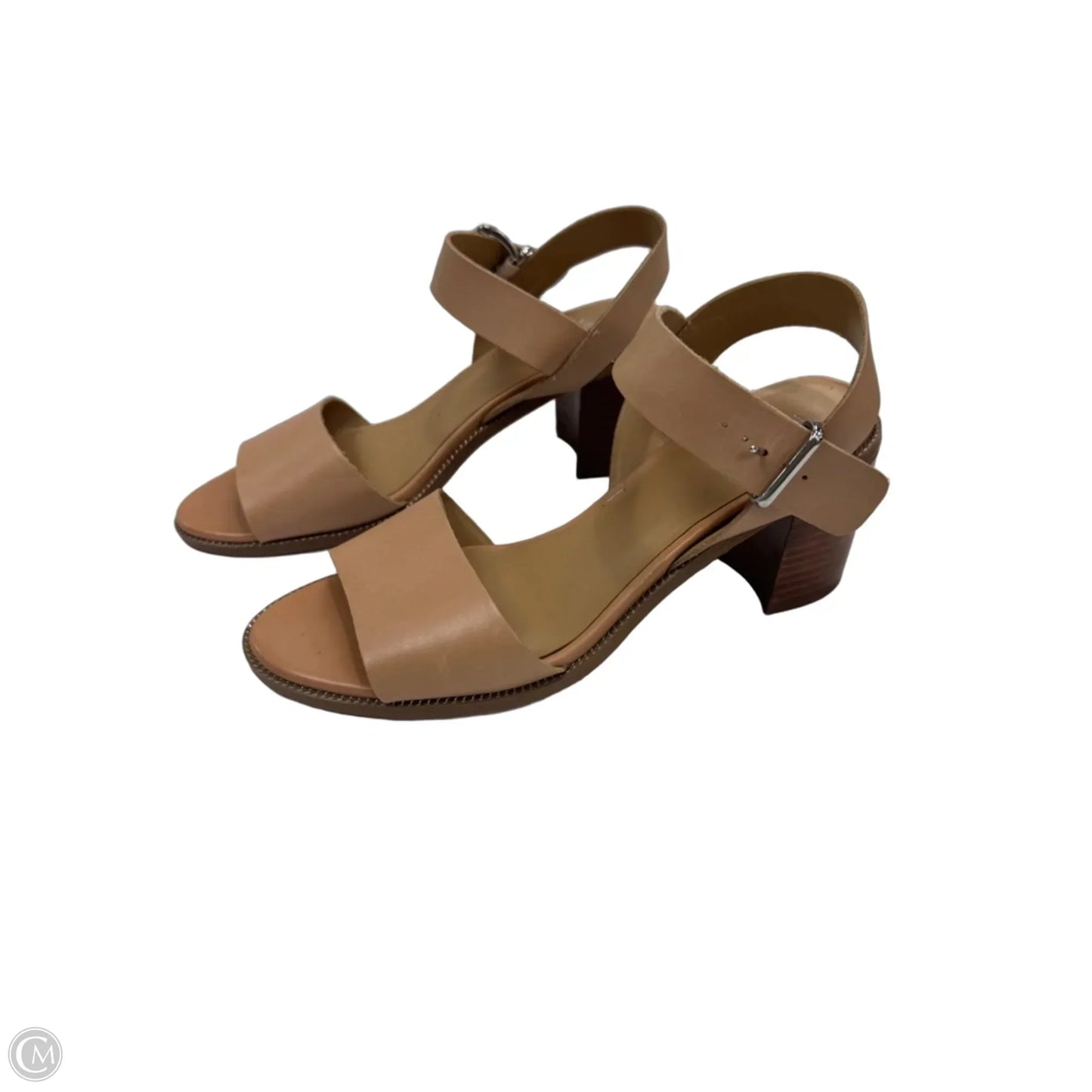 Sandals Heels Block By Franco Sarto In Tan, Size: 10