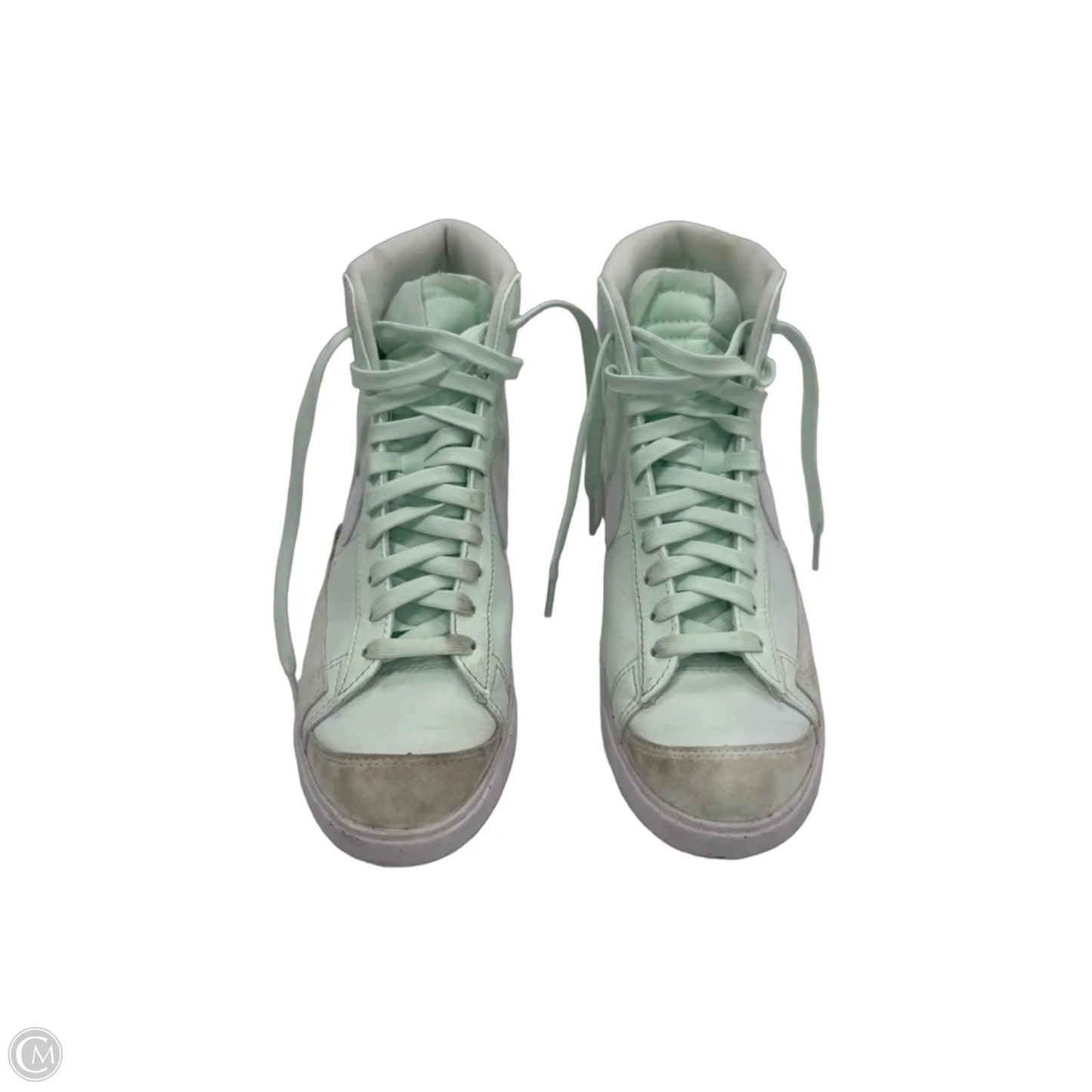 Shoes Sneakers By Nike In Green & White, Size: 10