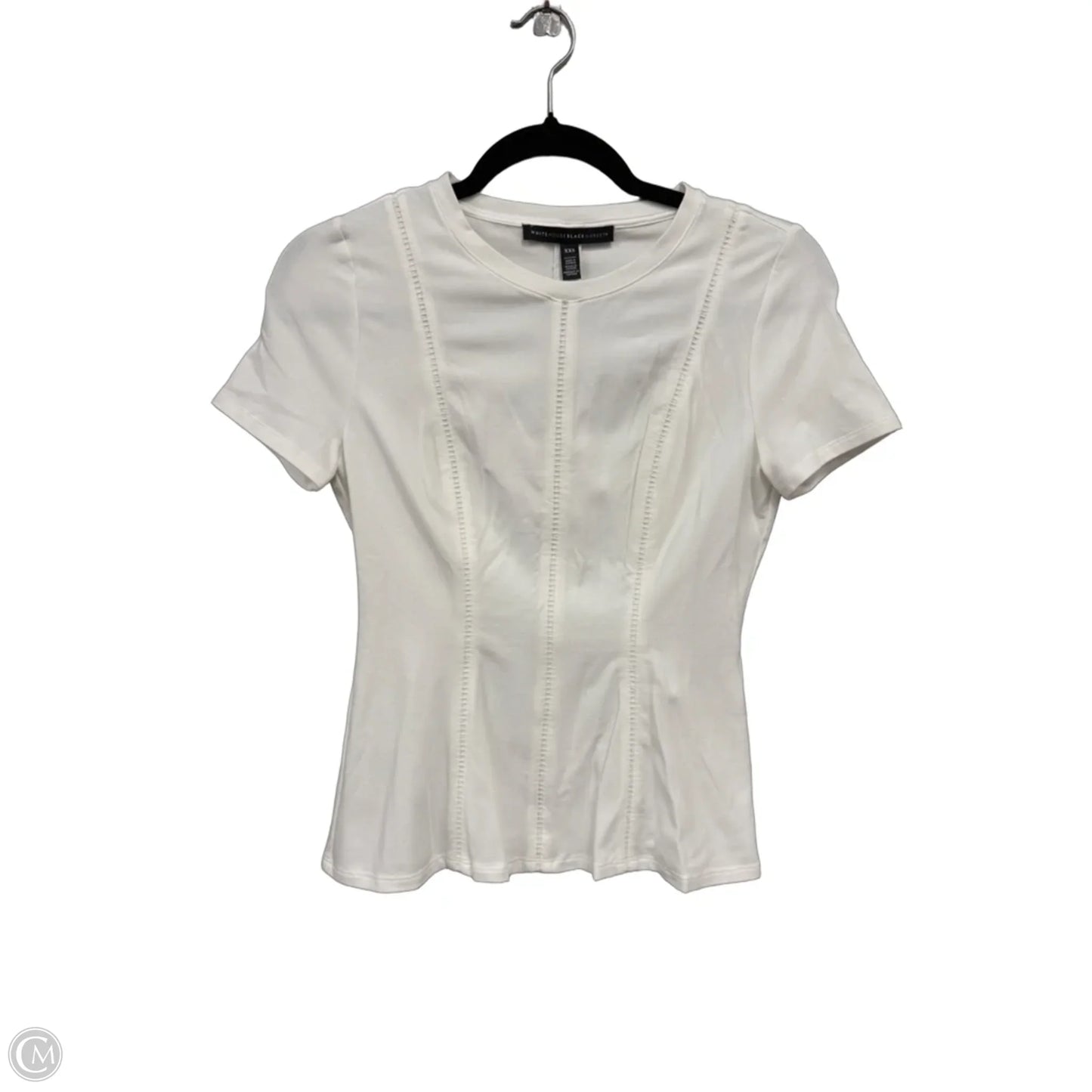 Top Short Sleeve By White House Black Market In White, Size: Xxs