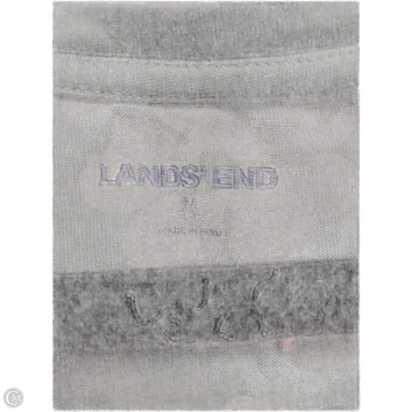 Top Short Sleeve Basic By Lands End In Green & Pink, Size: M