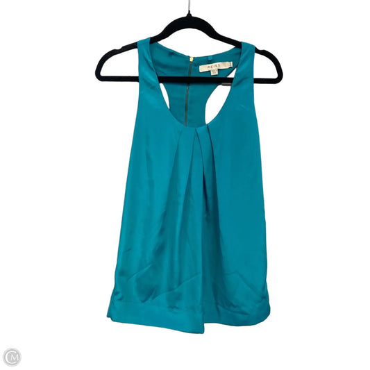 Blouse Sleeveless By Reiss In Teal, Size: 2