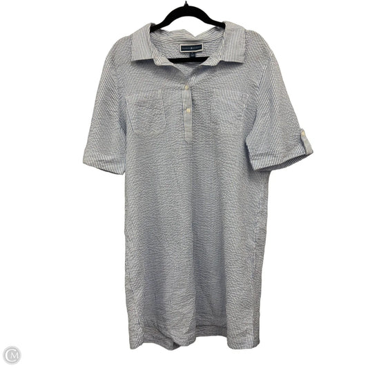 Dress Casual Short By Karen Scott In Blue & White, Size: Xl