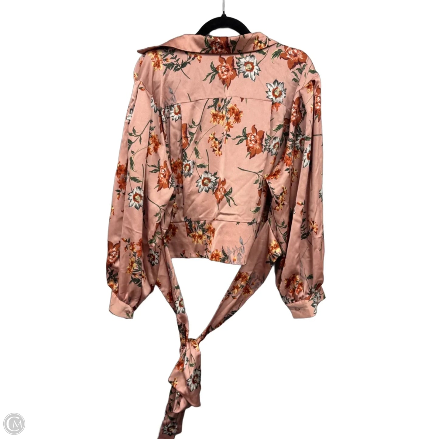 Blouse Long Sleeve By Shein In Green & Orange, Size: 2x
