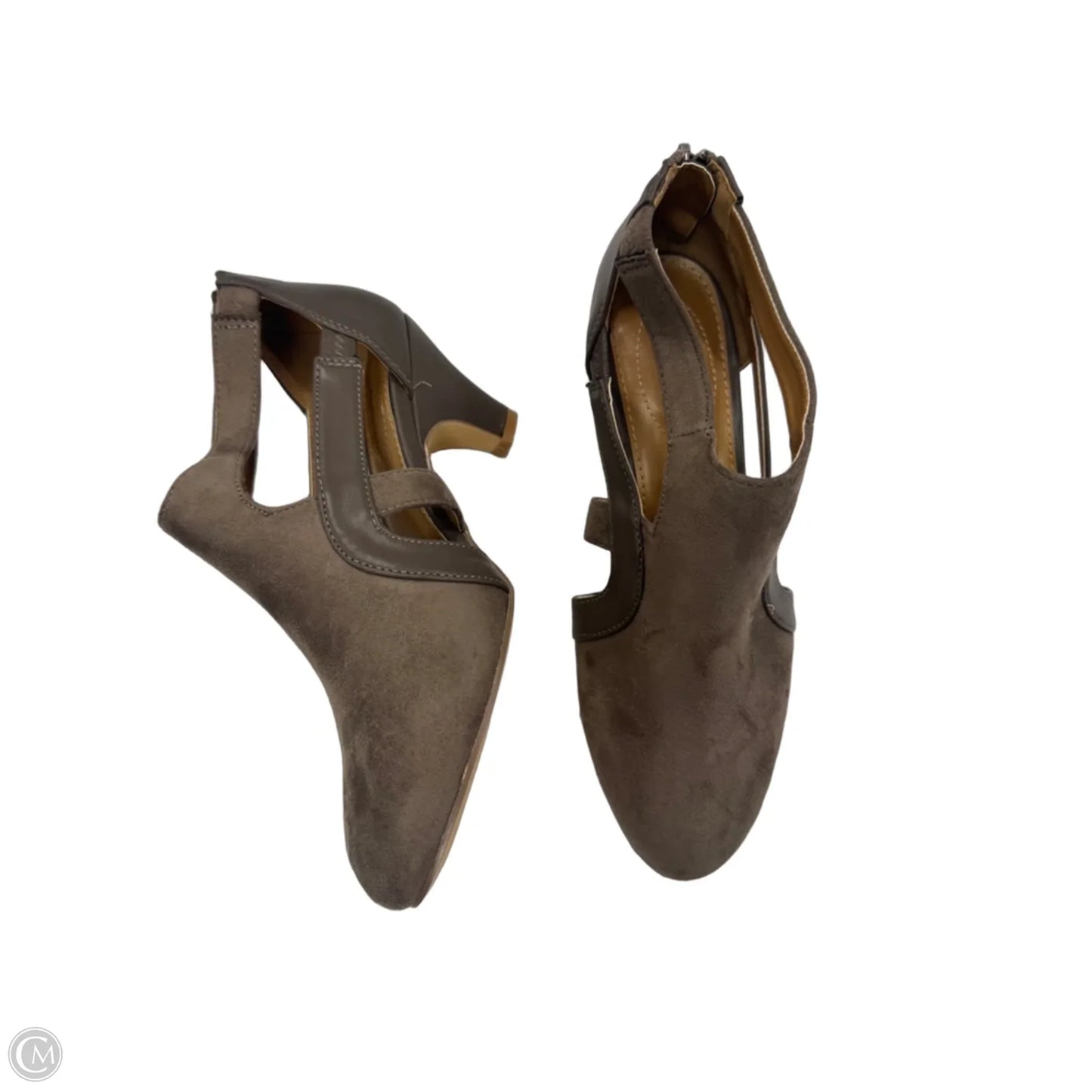 Shoes Heels Kitten By Comfortview In Taupe, Size: 8