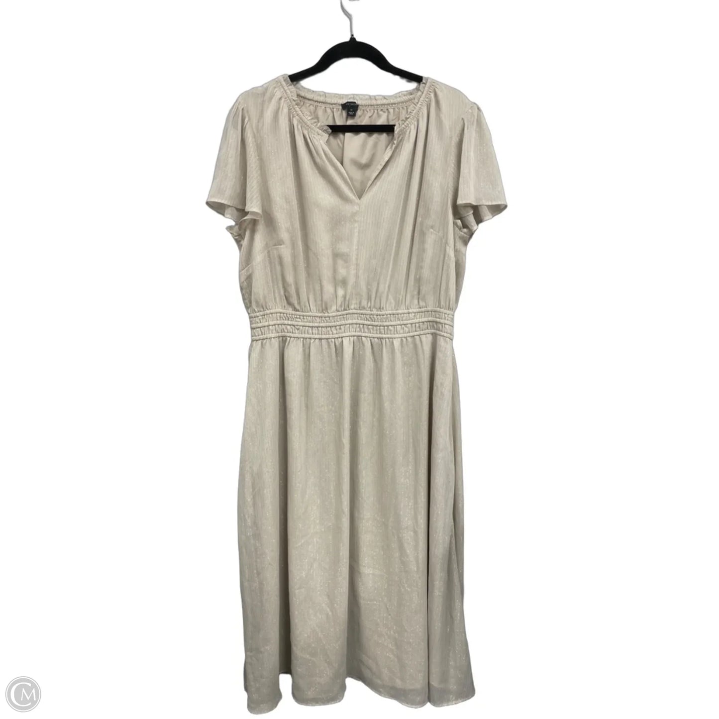 Dress Casual Maxi By Ann Taylor In Gold, Size: 16