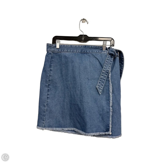 Skirt Mini & Short By Loft In Blue Denim, Size: 12