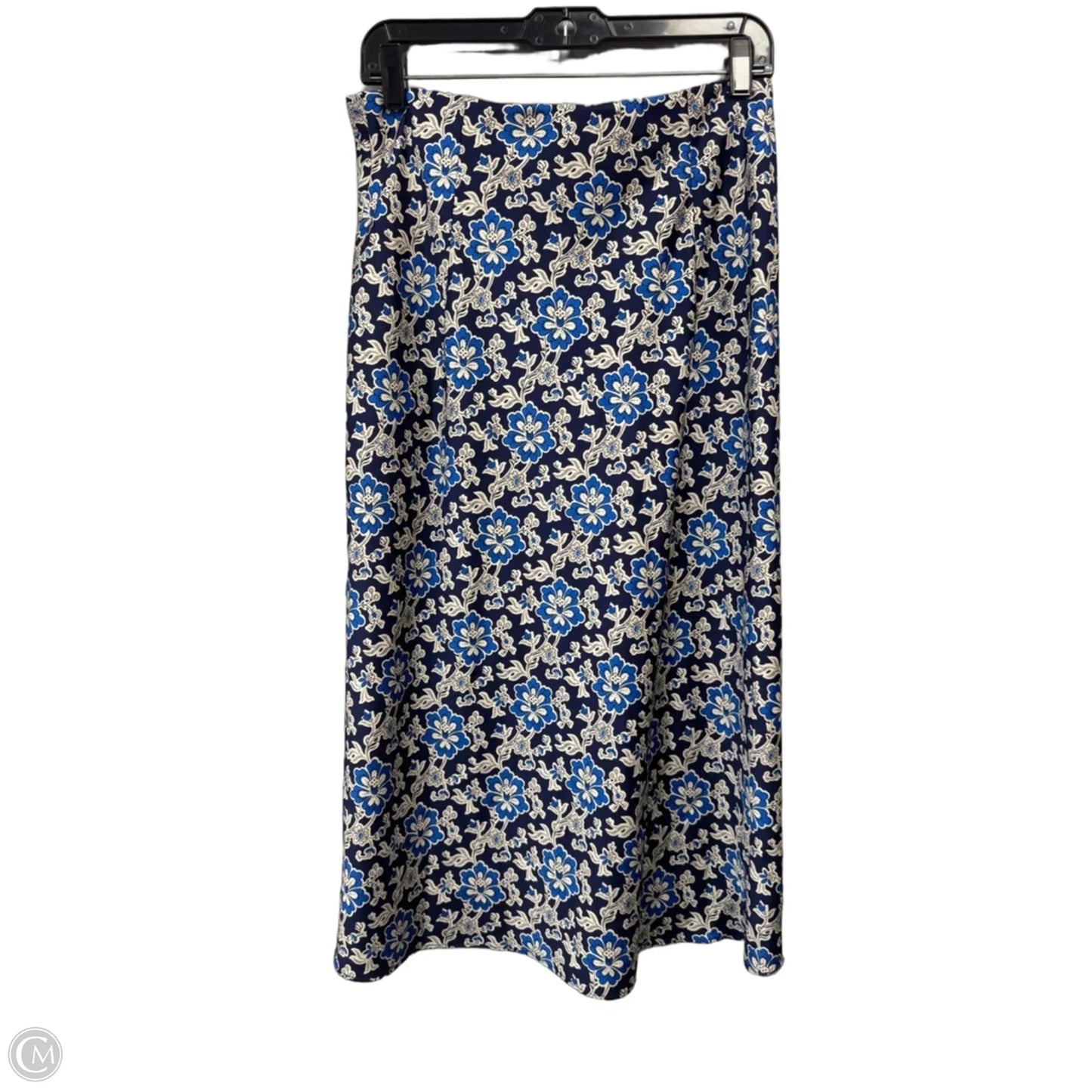 Skirt Midi By J. Crew In Blue & Cream, Size: M