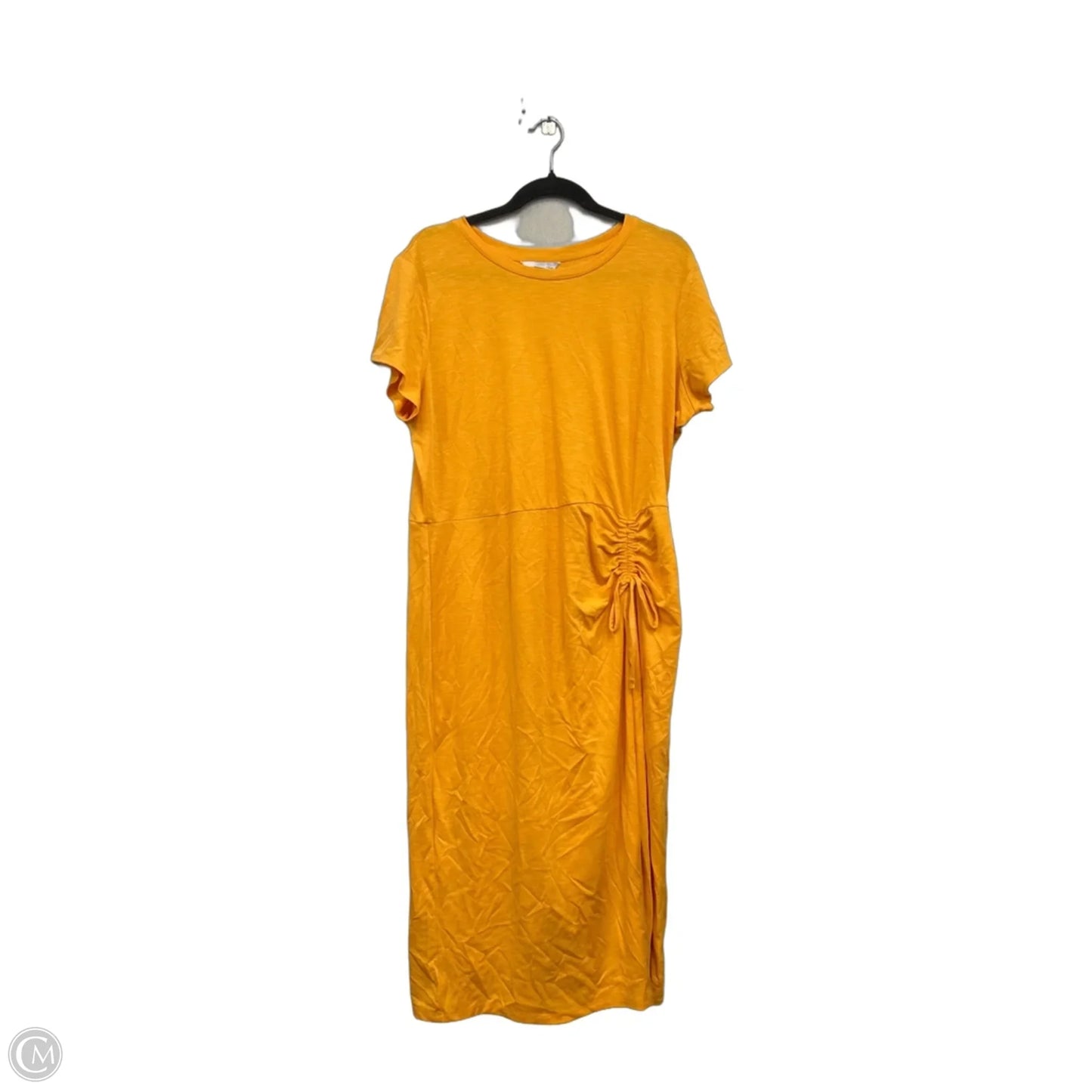 Dress Casual Midi By Liz Claiborne In Yellow, Size: Xl