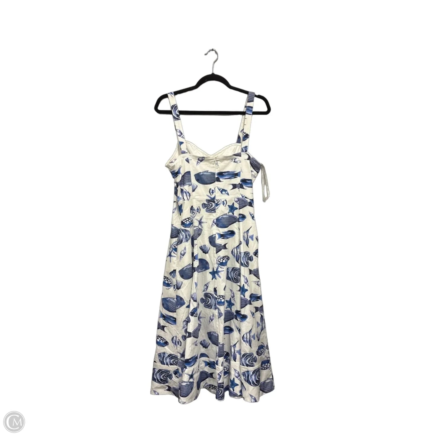 Dress Casual Midi By Avec Les Filles In Blue & White, Size: 10