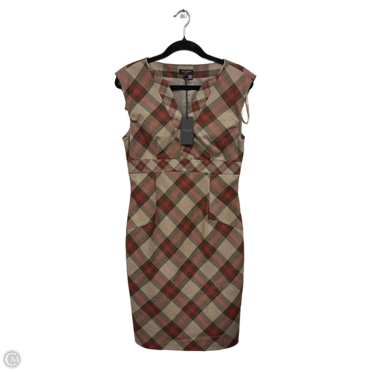 Dress Casual Midi By Ted Baker In Brown & Red, Size: 8