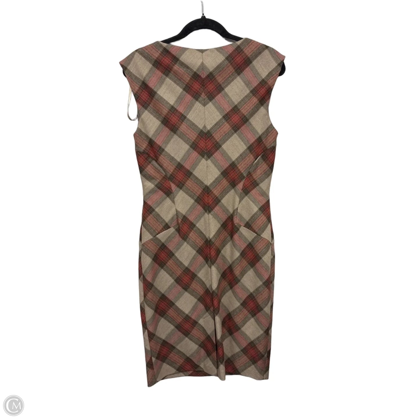 Dress Casual Midi By Ted Baker In Brown & Red, Size: 8