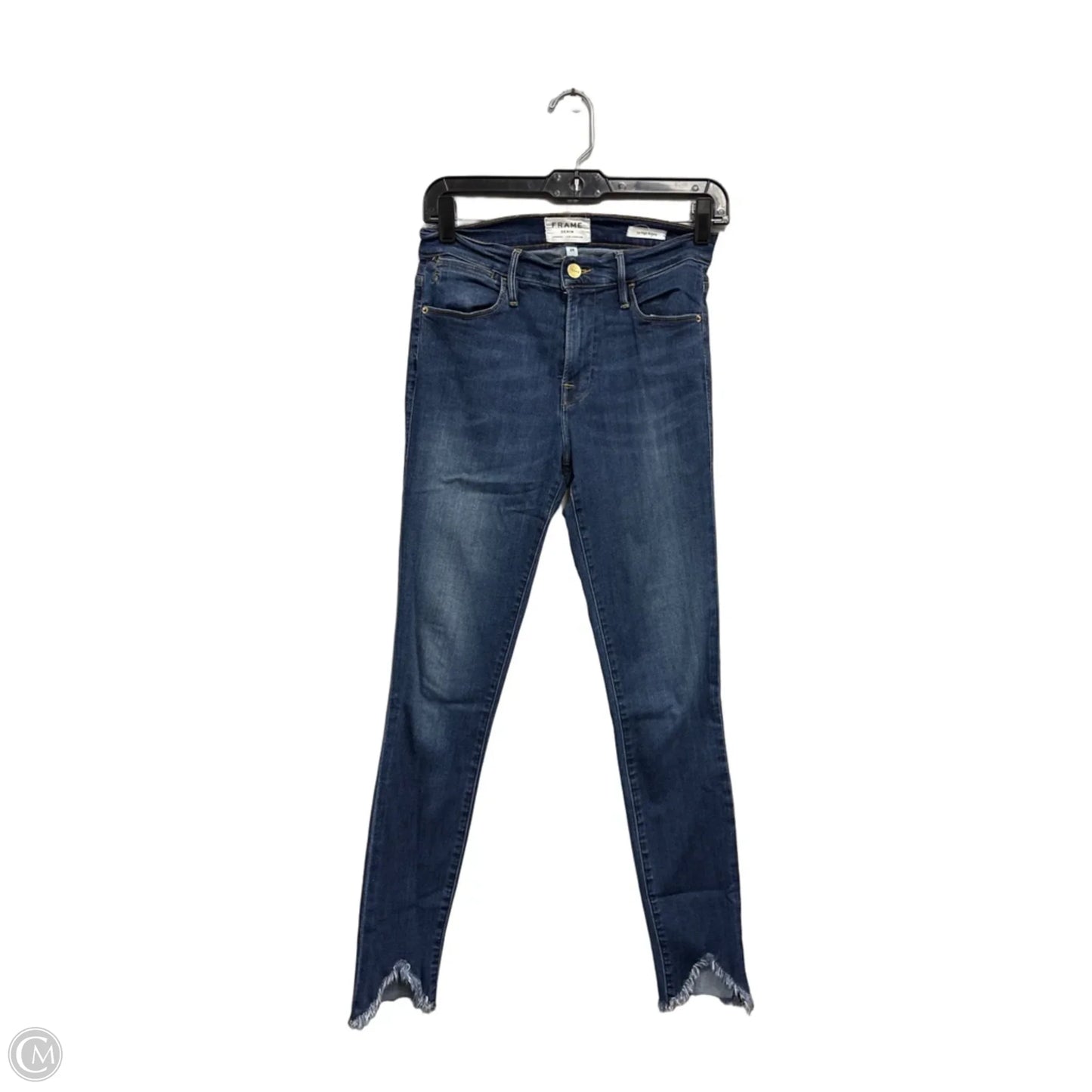 Jeans Skinny By Frame In Blue Denim, Size: 2