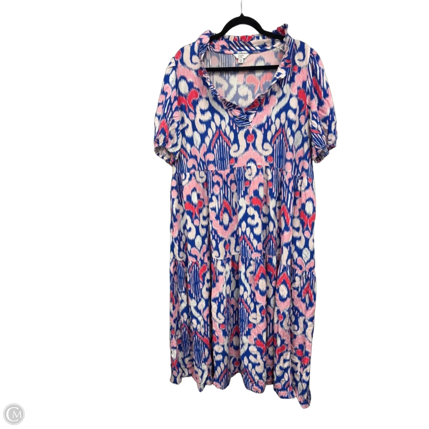 Dress Casual Maxi By Crown And Ivy In Blue & Pink, Size: Xxl