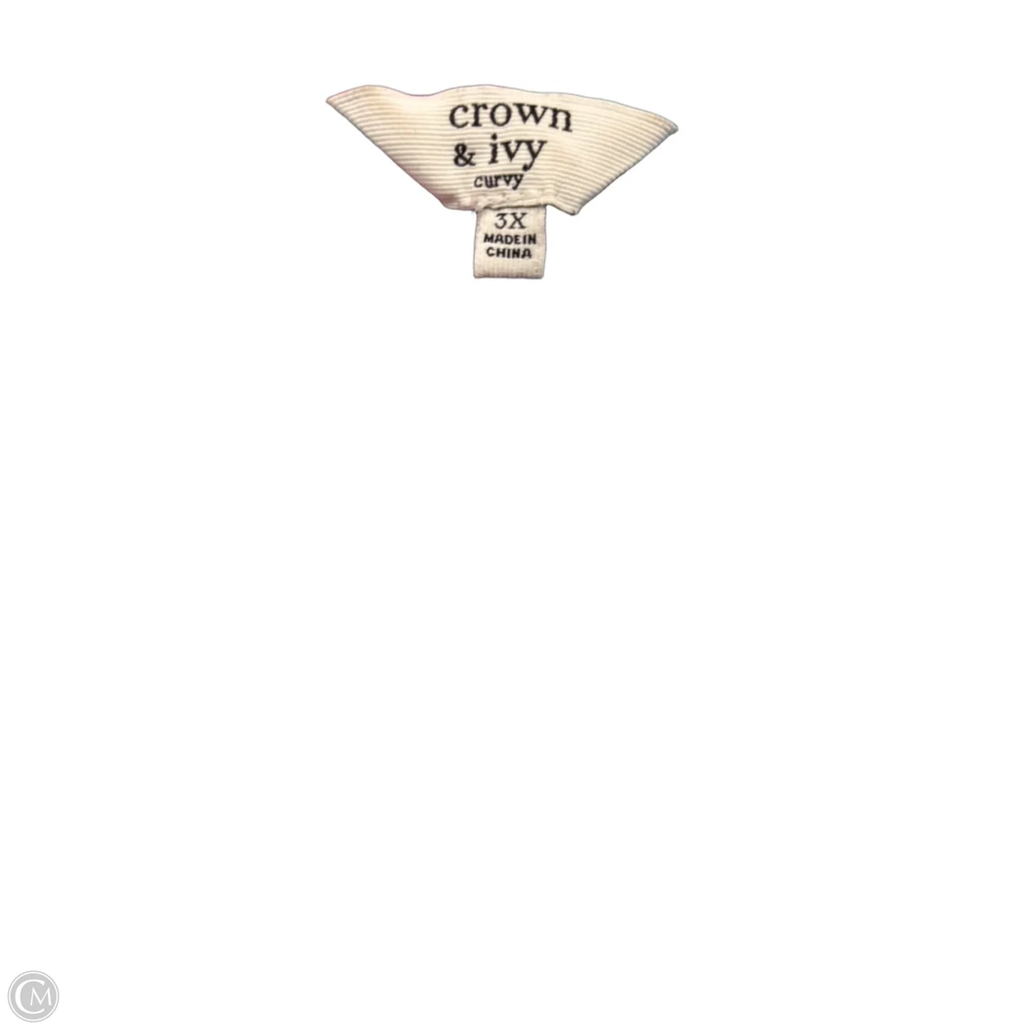 Blouse 3/4 Sleeve By Crown And Ivy In Blue & Pink, Size: 3x