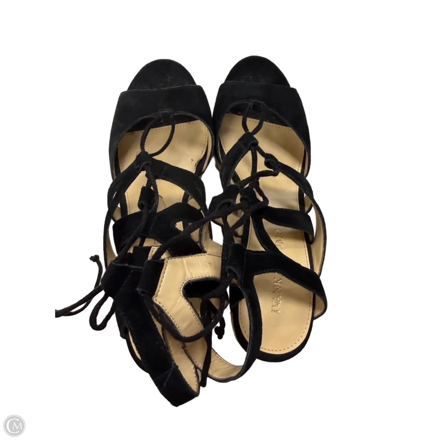 Sandals Heels Wedge By Ivanka Trump In Black, Size: 8.5