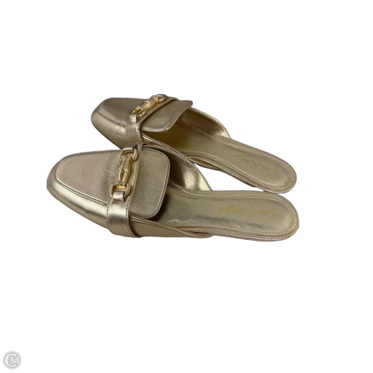 Shoes Designer By Lilly Pulitzer In Gold, Size: 8
