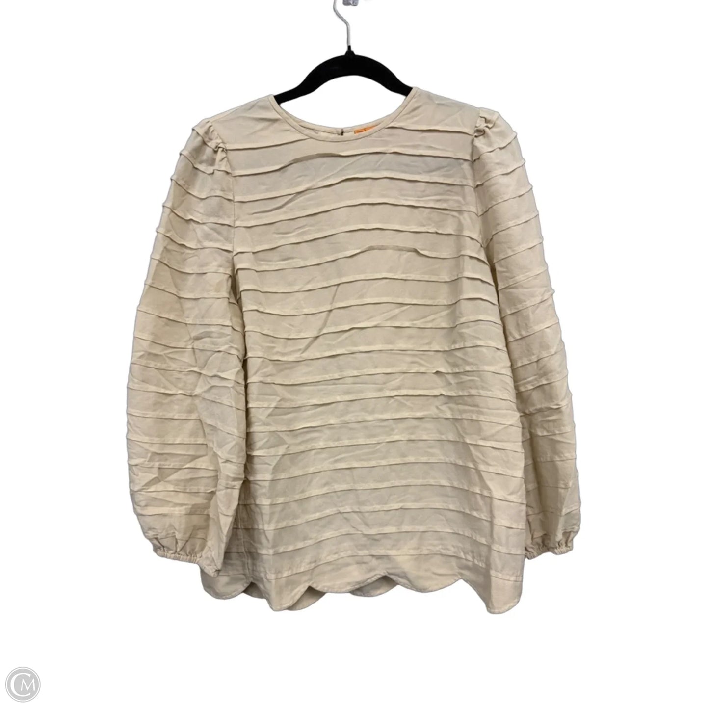 Blouse Designer By Tory Burch In Cream, Size: 10