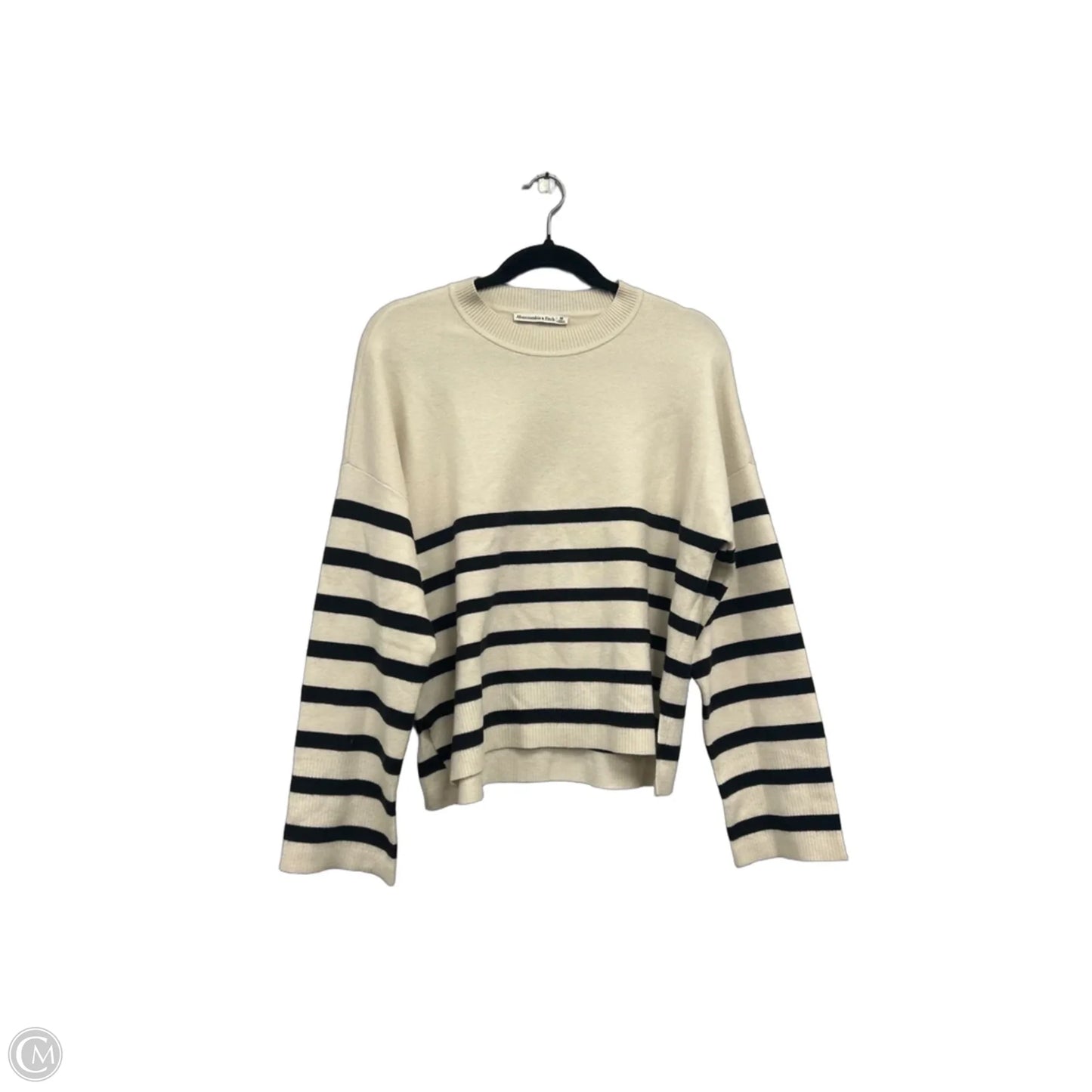 Sweater By Abercrombie And Fitch In Black & Cream, Size: M