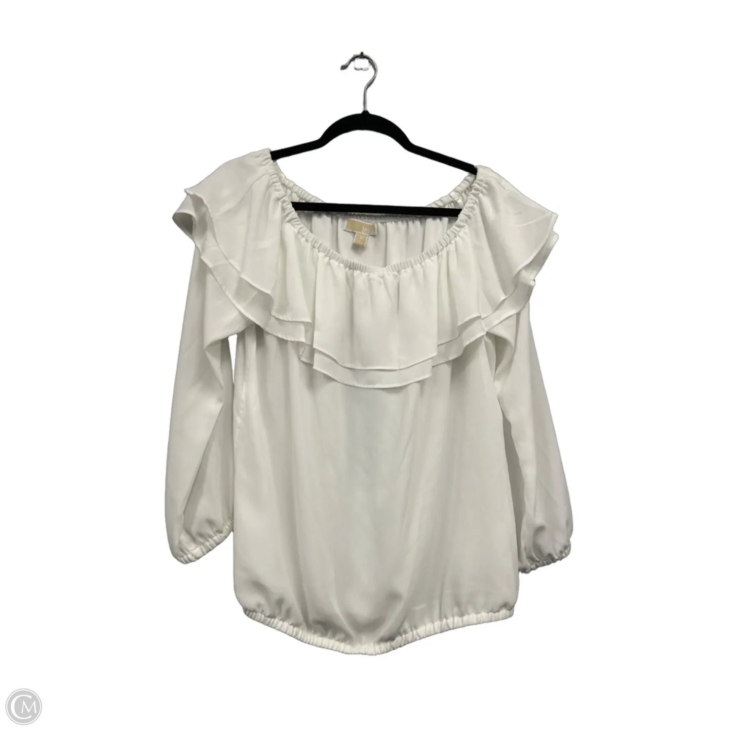 Blouse Long Sleeve By Michael By Michael Kors In White, Size: M