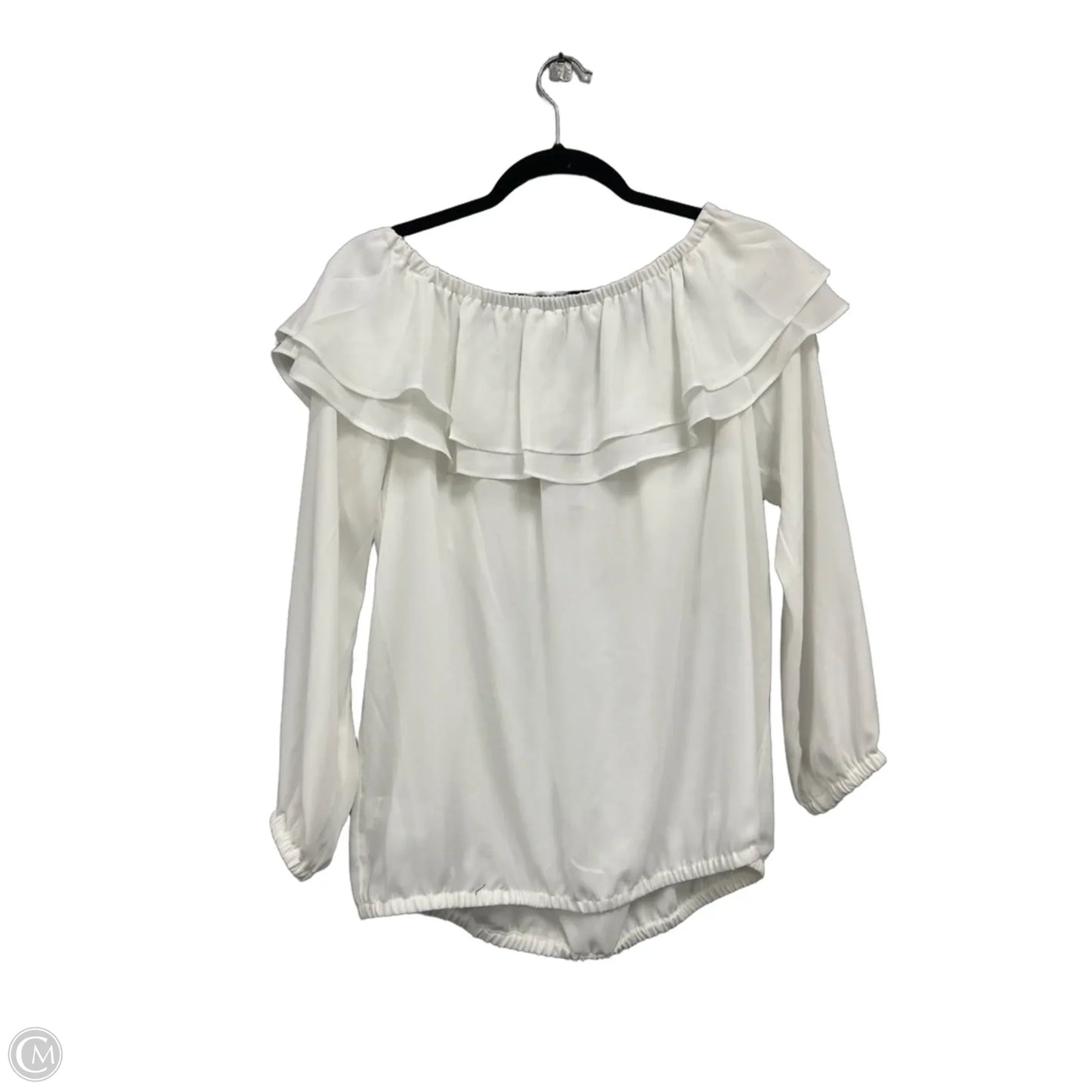 Blouse Long Sleeve By Michael By Michael Kors In White, Size: M