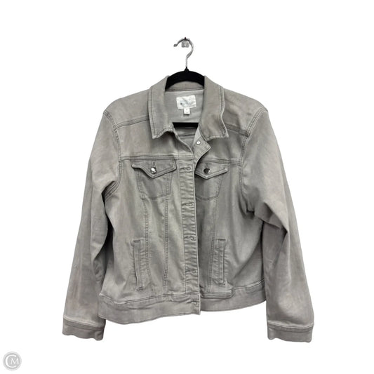 Jacket Denim By Market & Spruce In Grey Denim, Size: 2x