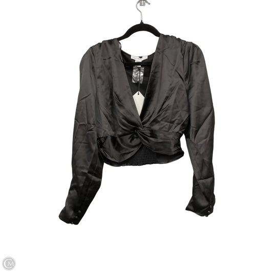 Blouse Long Sleeve By Cmc In Black, Size: L