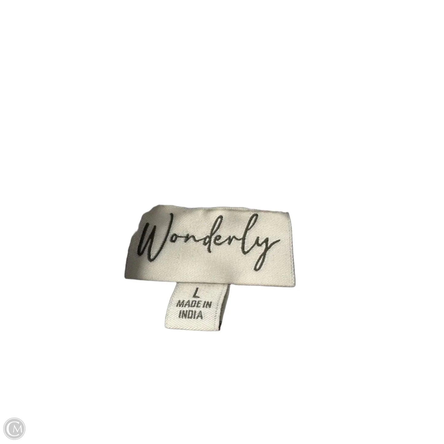 Top Short Sleeve By Wonderly In Blue & White, Size: L