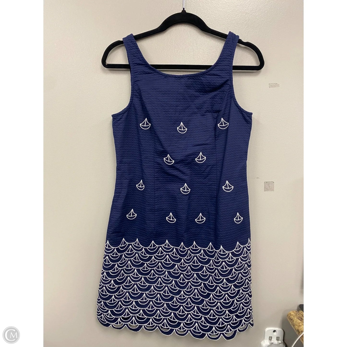 Dress Designer By Lilly Pulitzer In Blue & White, Size: 4