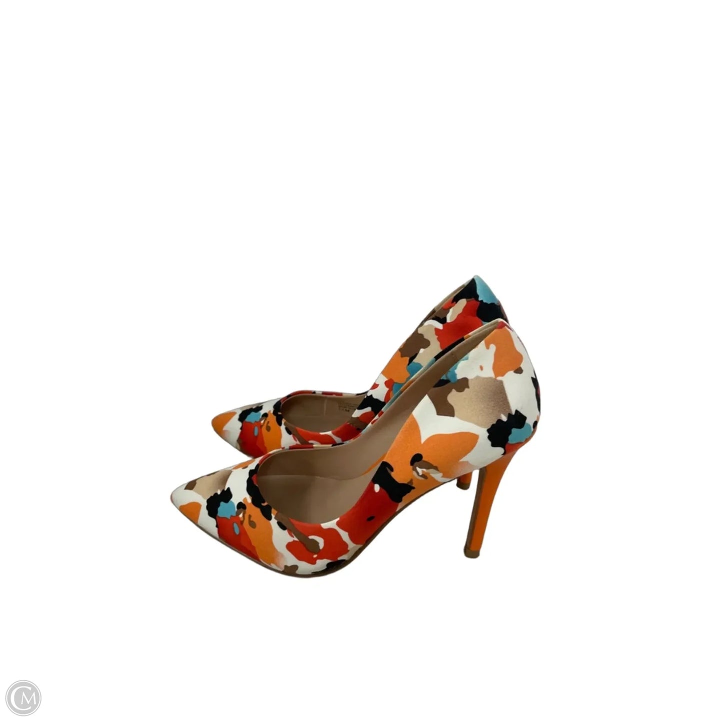 Shoes Heels Stiletto By Charles By Charles David In Blue & Orange, Size: 5.5