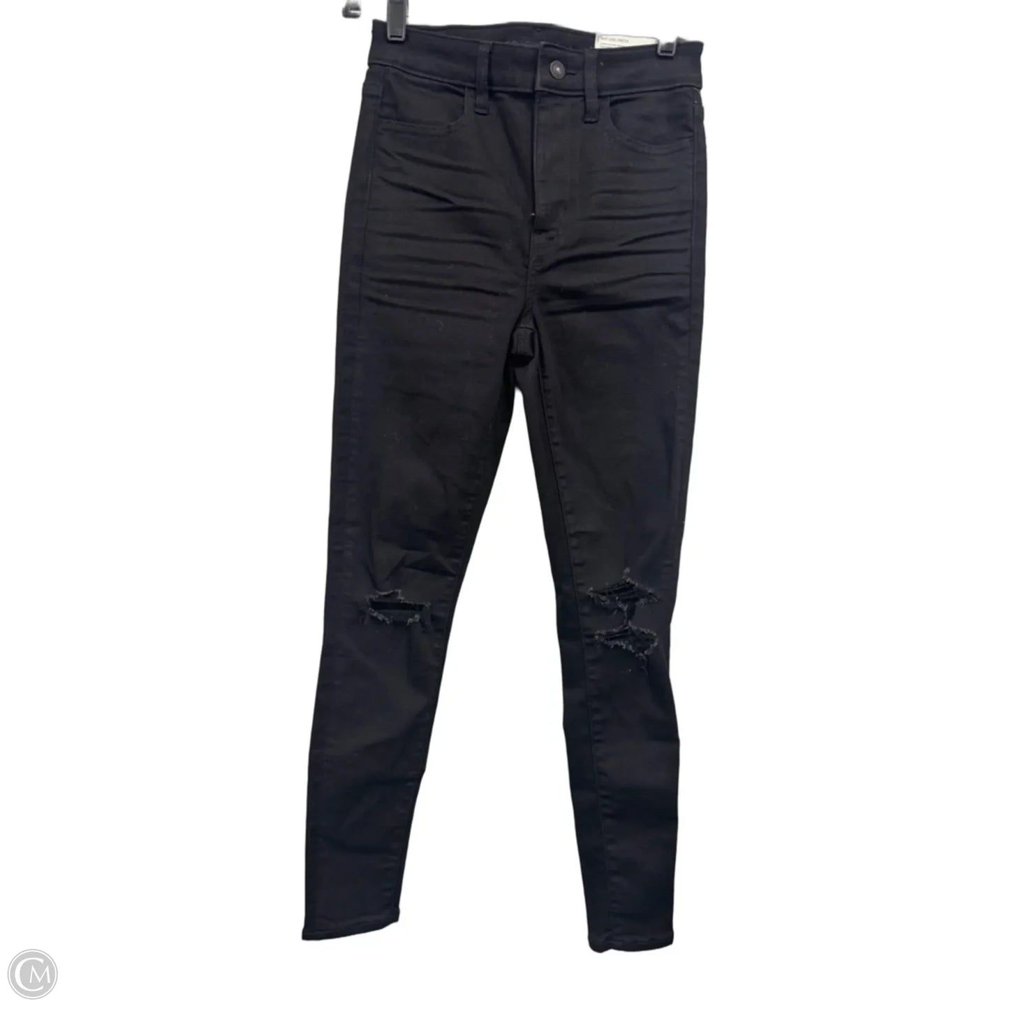 Jeans Skinny By American Eagle In Black Denim, Size: S