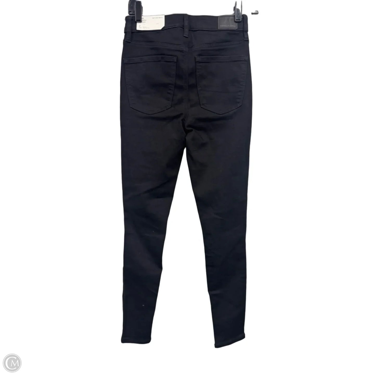 Jeans Skinny By American Eagle In Black Denim, Size: S