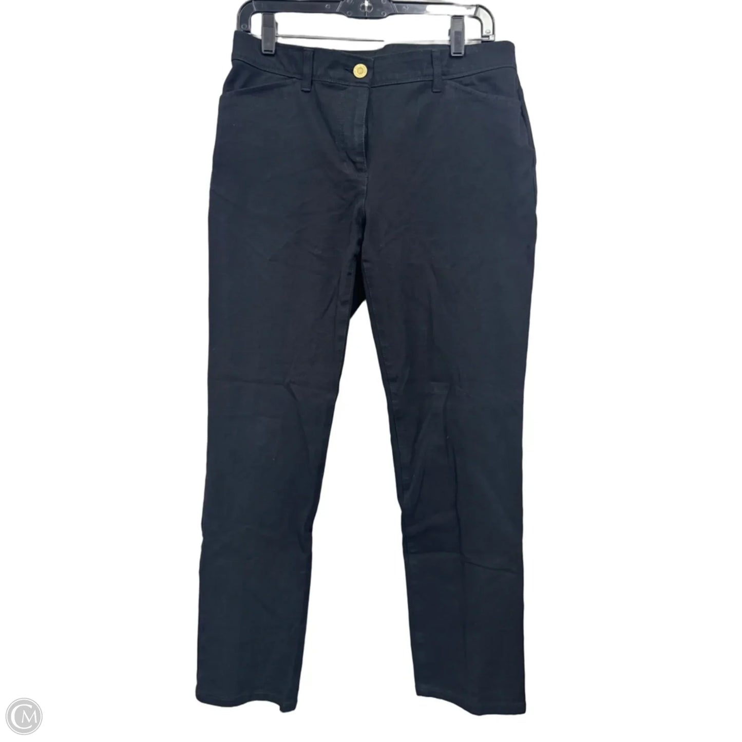 Jeans Straight By Chicos In Black Denim, Size: S
