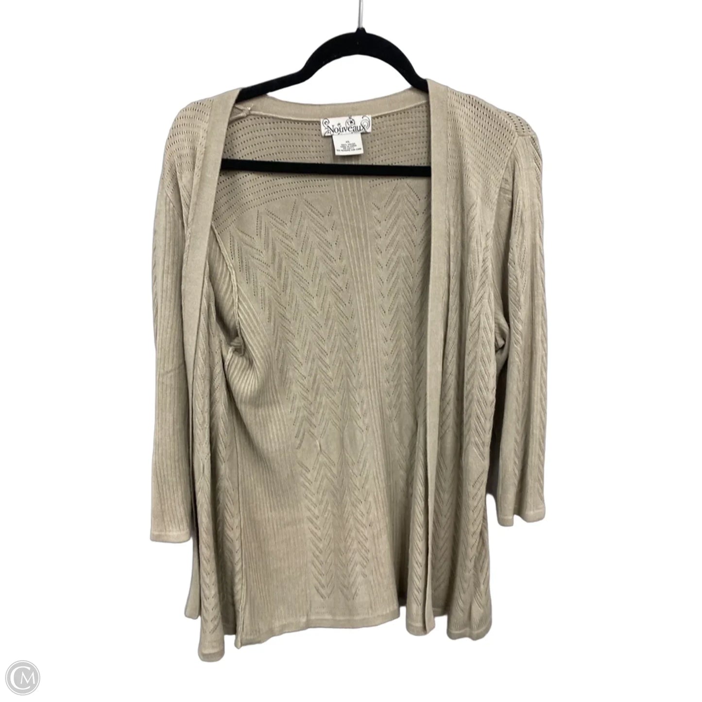 Sweater Cardigan By Nouveau In Tan, Size: Xl