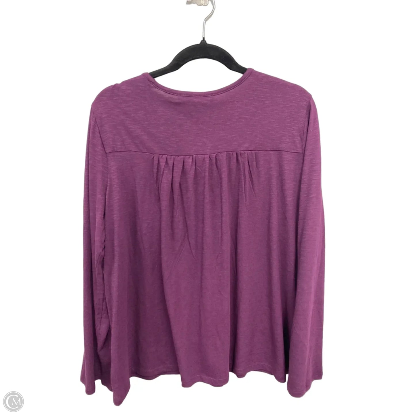 Top Long Sleeve By Gloria Vanderbilt In Purple, Size: L