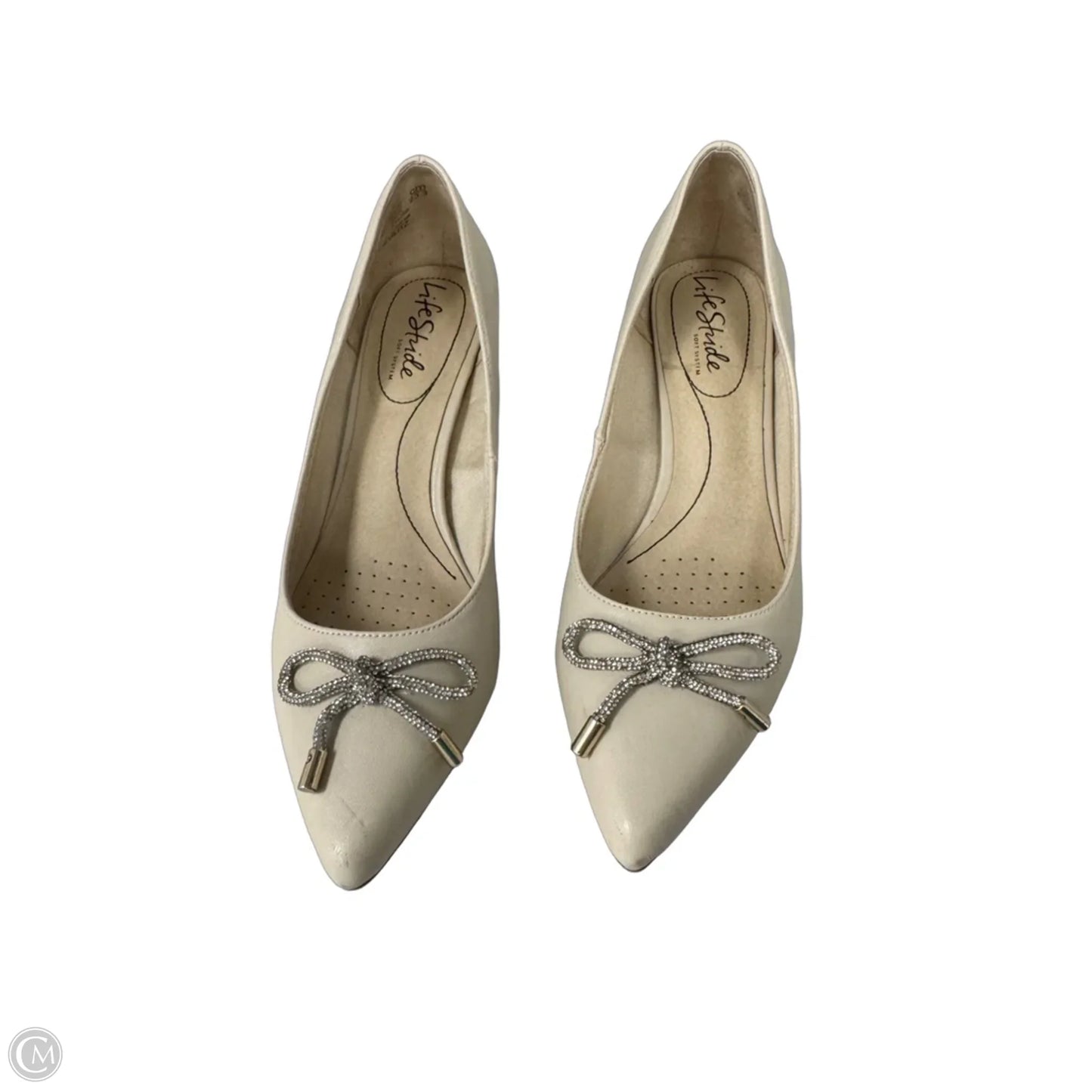 Shoes Heels Kitten By Life Stride In Cream, Size: 6.5